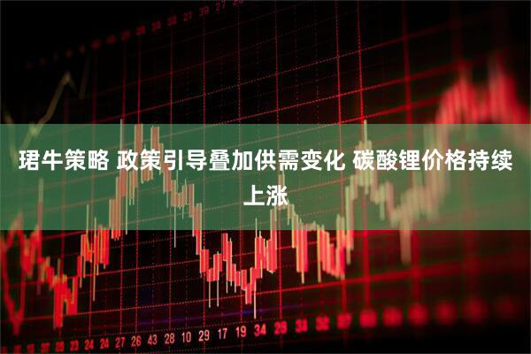 珺牛策略 政策引导叠加供需变化 碳酸锂价格持续上涨