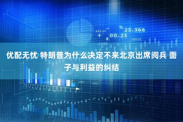 优配无忧 特朗普为什么决定不来北京出席阅兵 面子与利益的纠结